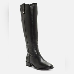 INC Womens Fawne Black Leather Knee-High Boots Size 5.5